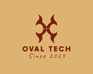 Oval - Medieval Shield Pattern logo design
