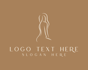 Nude - Flawless Naked Woman logo design
