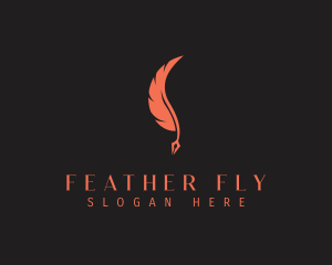 Creative Feather Pen logo design