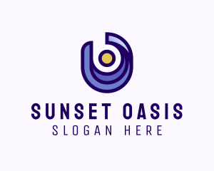 Water Wave Sunset logo design