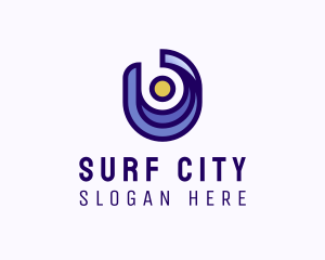 Water Wave Sunset logo design