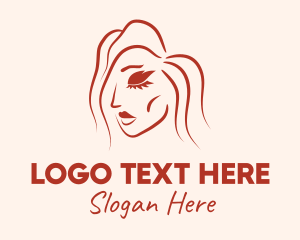 Hairstyling - Natural Beauty Woman logo design