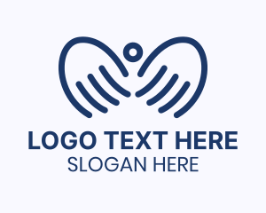 Childcare - Blue Hand Childcare logo design