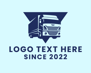 Blue - Transport Delivery Truck logo design