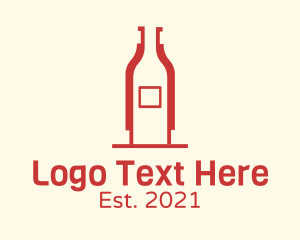 Ragged - Wine Cellar Bottle logo design