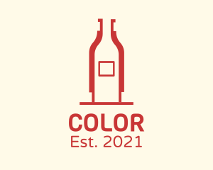 Wine Bottle - Wine Cellar Bottle logo design