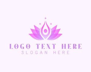 Spa - Meditation Lotus Yoga logo design