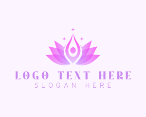 Yogi - Meditation Lotus Yoga logo design