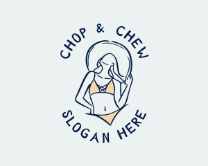 Chic - Bikini Woman Hat logo design