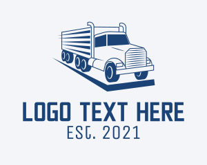 Distribution - Cargo Truck Distrubition logo design