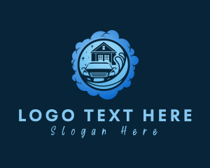 Water - Car House Cleaning logo design