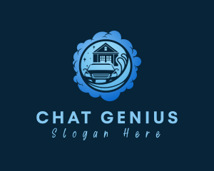 Water - Car House Cleaning logo design