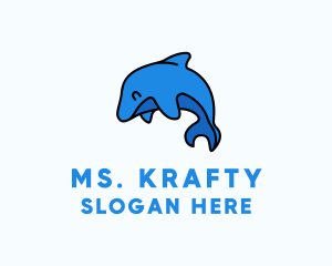 Stuffed Animal - Blue Dolphin Water Park logo design