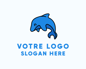 Aquarium - Blue Dolphin Water Park logo design