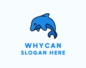 Swimming - Blue Dolphin Water Park logo design