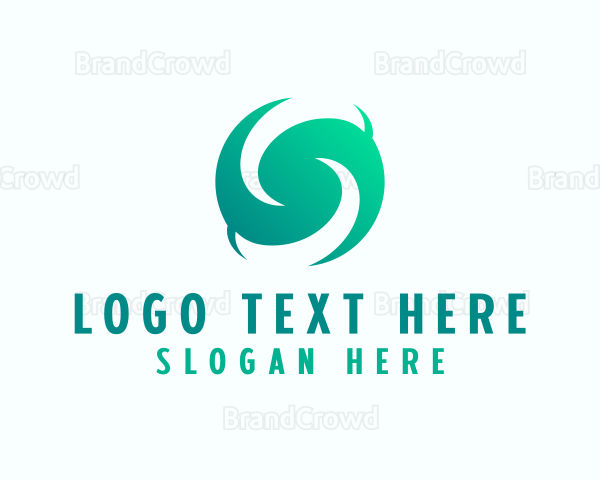 Circle Swoosh Letter S Logo