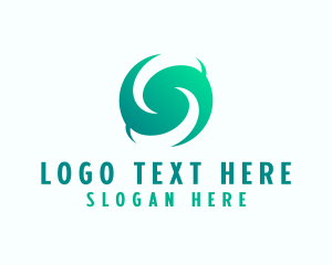 Gradient - Circle Swoosh Letter S logo design