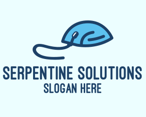 Blue Computer Mouse logo design