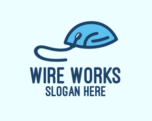 Wire - Blue Computer Mouse logo design