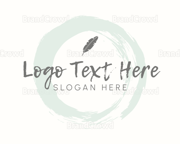 Quill Pen Wordmark Logo