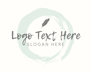 Texture - Quill Pen Wordmark logo design