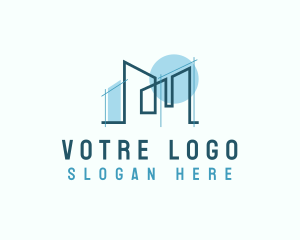 Construction - Architecture Building Contractor logo design