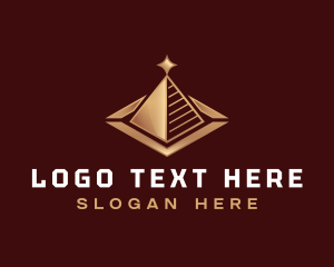Gold - Luxury Diamond Pyramid logo design