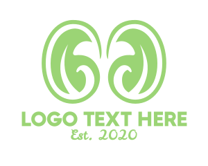 Double - Green Organic Beans logo design