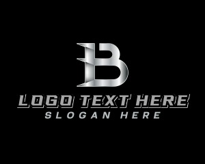 Technology - Industrial Steel Blade Letter B logo design