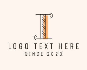 Letter I - Industrial Construction Pillar Letter I logo design