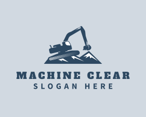 Mountain Excavator Machine logo design