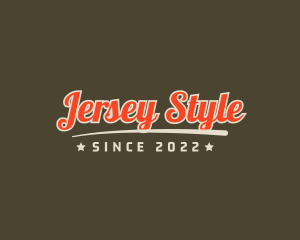 Jersey - Retro Varsity League logo design