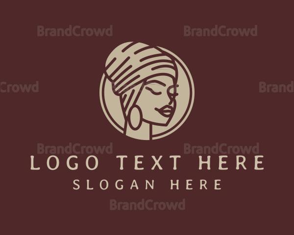 Woman Beauty Turban Logo