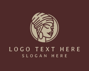 Dermatology - Woman Beauty Turban logo design