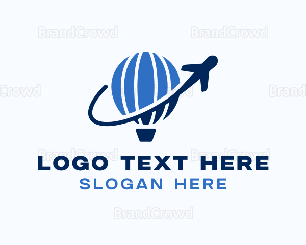 Hot Air Balloon Travel Airplane Logo