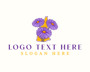 Purple Aster - New Hampshire Aster logo design