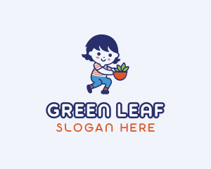 Vegan - Salad Vegan Girl logo design