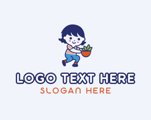 Salad Vegan Girl Logo