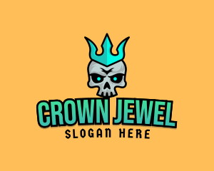 Crown - Crown Evil Skull logo design