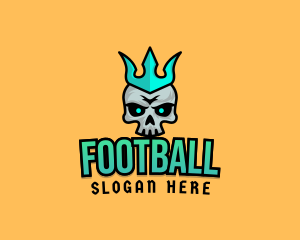 Streaming - Crown Evil Skull logo design