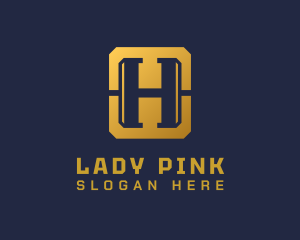 Gold Luxury Letter H Logo