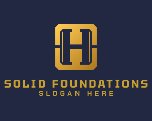 Ag - Gold Luxury Letter H logo design