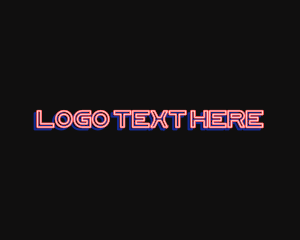 Gaming - Neon Technology Wordmark logo design