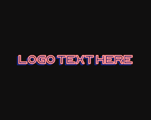 Information Technology - Neon Technology Wordmark logo design