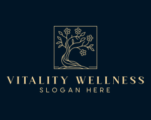 Wellness Floral Tree logo design