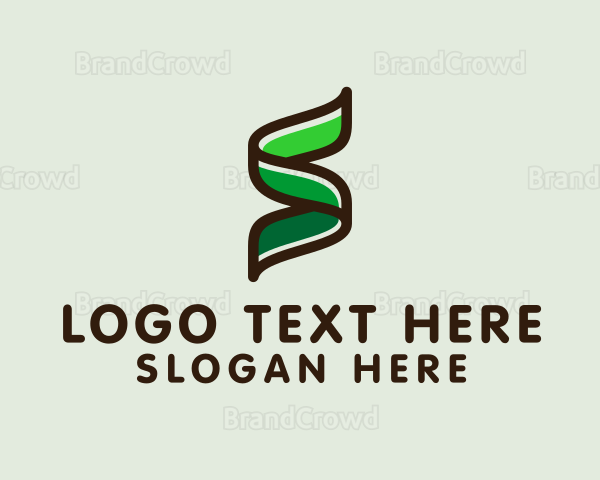 Ribbon Organic Letter S Logo