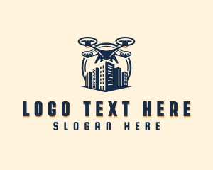 Technology - Aerial Drone Building logo design