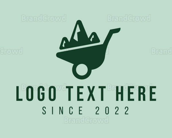 Landscape Mountain Wheelbarrow Logo