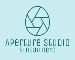 Aperture - Egg Photography Camera Lens logo design