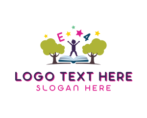 Educational - Educational Tree Book logo design